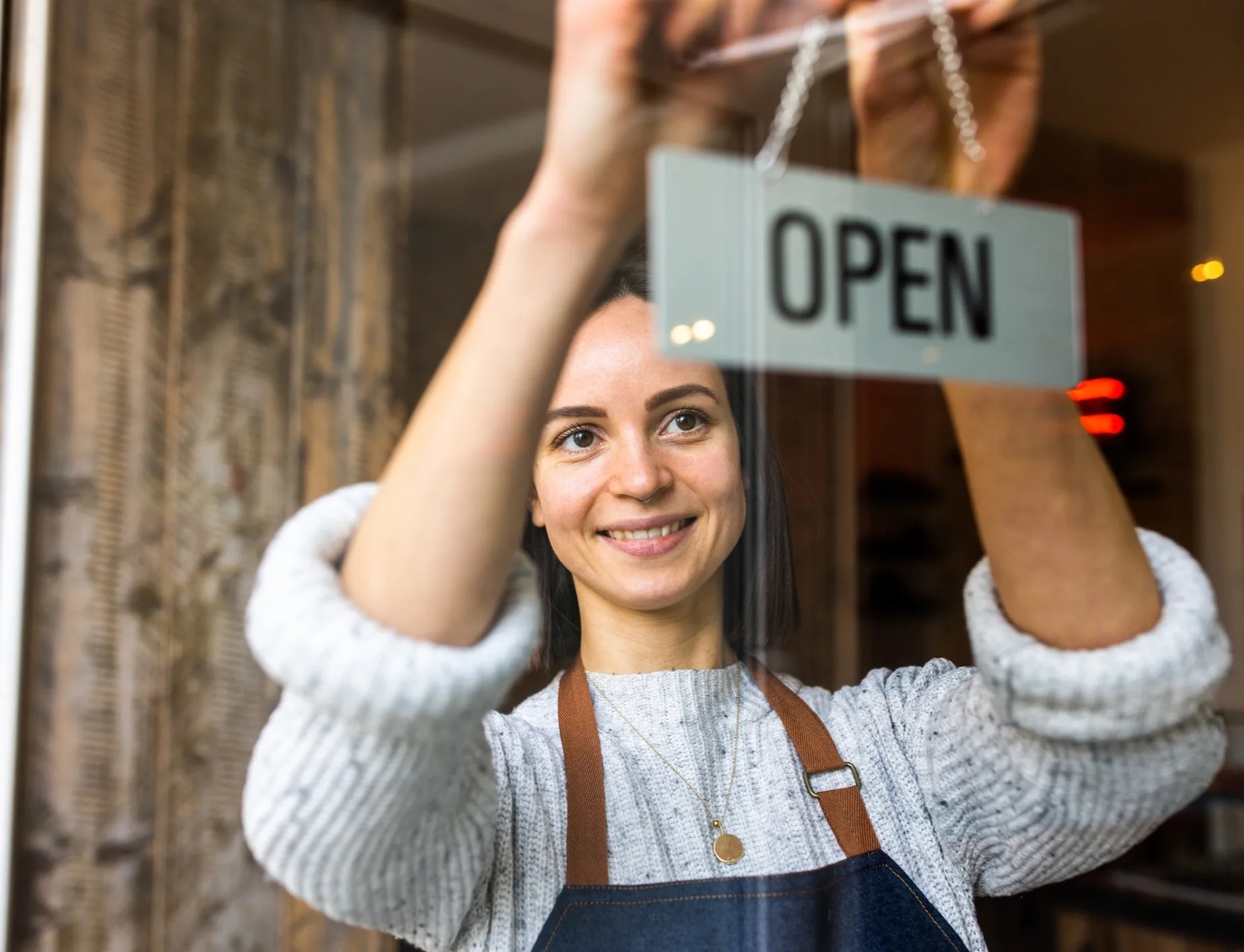 Business owner managing payroll